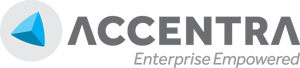 Accentra logo with tagline for white background